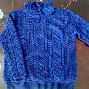 Deep Blue Authentic Irish Wool Sweater from Aran Sweater Market, size xl